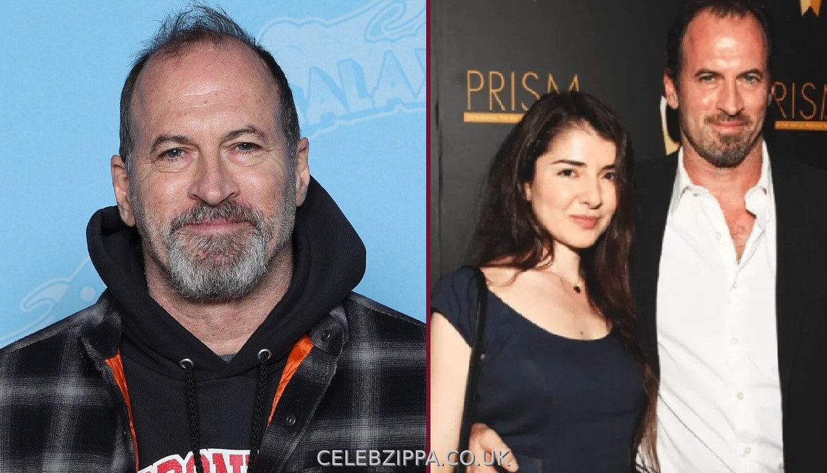 Scott Patterson at a public event and with his wife Vera Davich